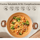 thumbnail image 2 of Bateria Cocina Antiadherente Ceramica 9 Pcs Naranja, 2 of 3