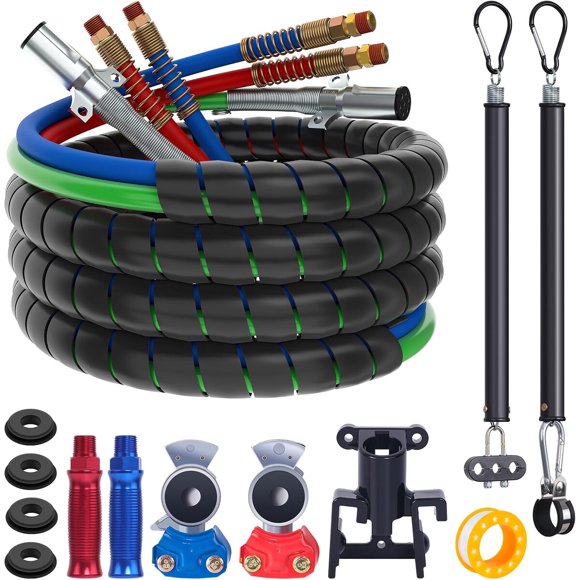 CheeMuii 15FT Semi Truck Air Lines Kit 3-in-1 Air Hoses