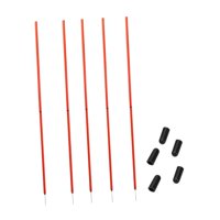 Ioensy - 5X Bastones De Agilidad De Fútbol Poste De Marcado De Entrenamiento De Fútbol Portátil Profesional Naranja