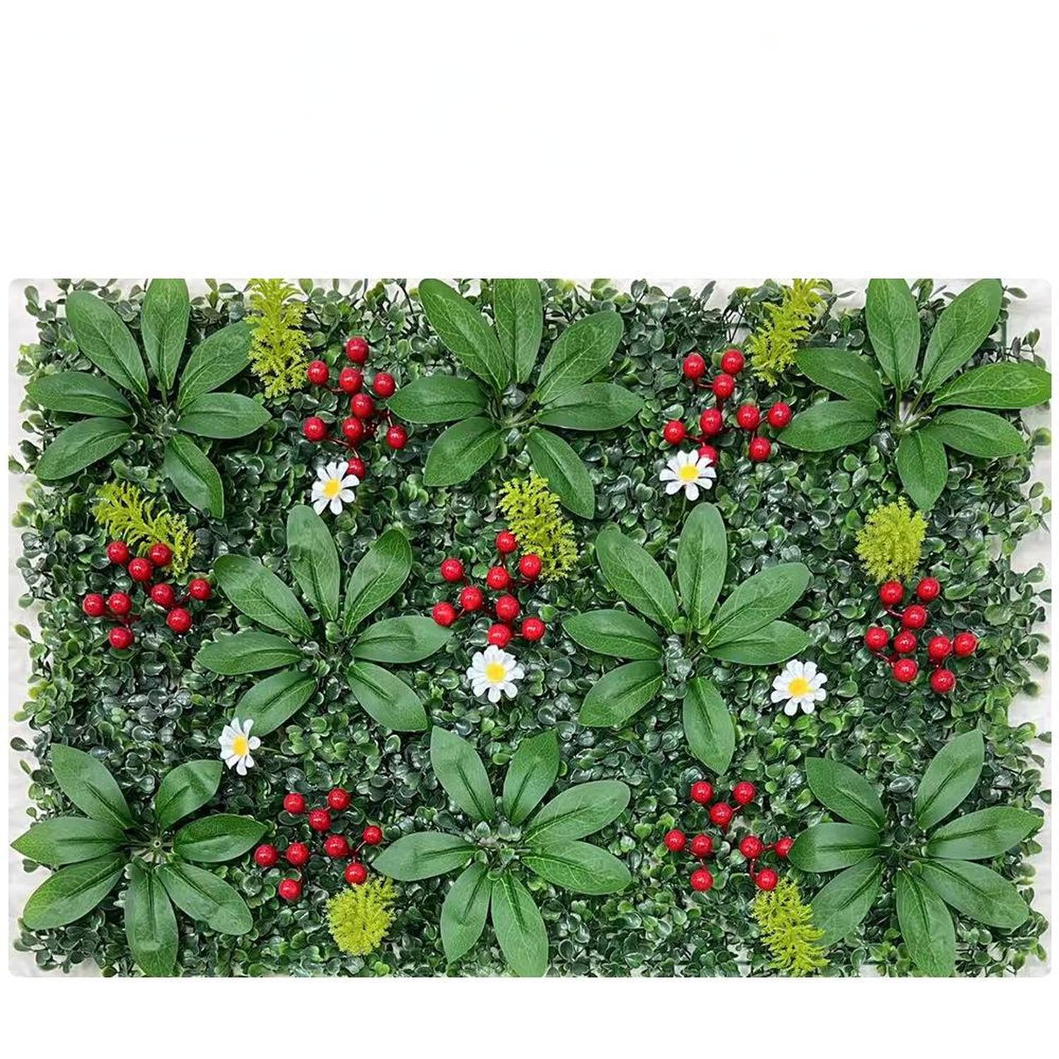 Arbusto Real - Jardín Muro Vertical Artificial E Palmeta Plantas 60x40 Cm
