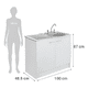 thumbnail image 4 of Mueble Lavaplatos Pro 100 Cm Der O Izq Con Tirador Metalico, 4 of 4