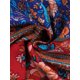 thumbnail image 5 of Agnes Orinda Blusas Boho de Talla Grande para Mujer con Cuello de Ojal Floral y Mangas Cortas con Volantes para Verano, Casual, Talla 4X, Azul Marino, 5 of 8