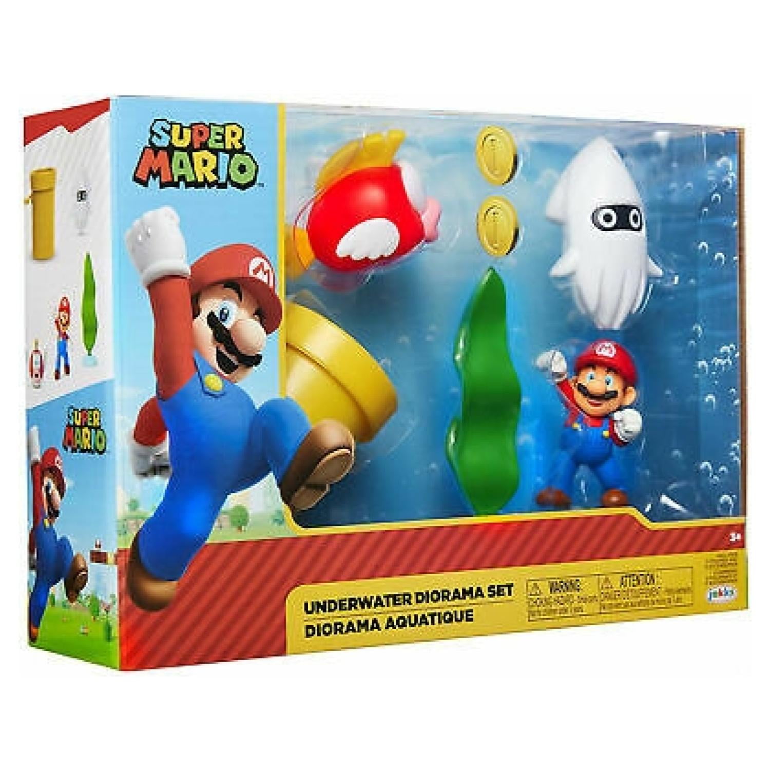 Genérico - Juguete Set Super Mario Escena Bajo Agua 6cm Nintendo