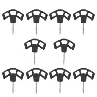 Ioensy - 10 Uds Clavos Para Cubierta De Camping Estacas Ligeras Para Tienda De Campaña Para Escalada Al Aire Libre Senderismo Negro