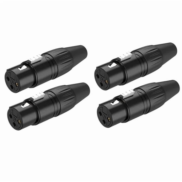 4 Conectores de Microfono Nebraska XLR-F