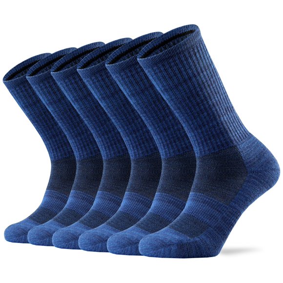 Calcetines Ortis de Lana Merino L Azul con Acolchado