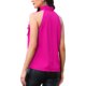 thumbnail image 3 of Top de cuello halter FAB CURVES para mujer Blusa casual elegante sin mangas con flores 3D XS Rosa intenso, 3 of 6