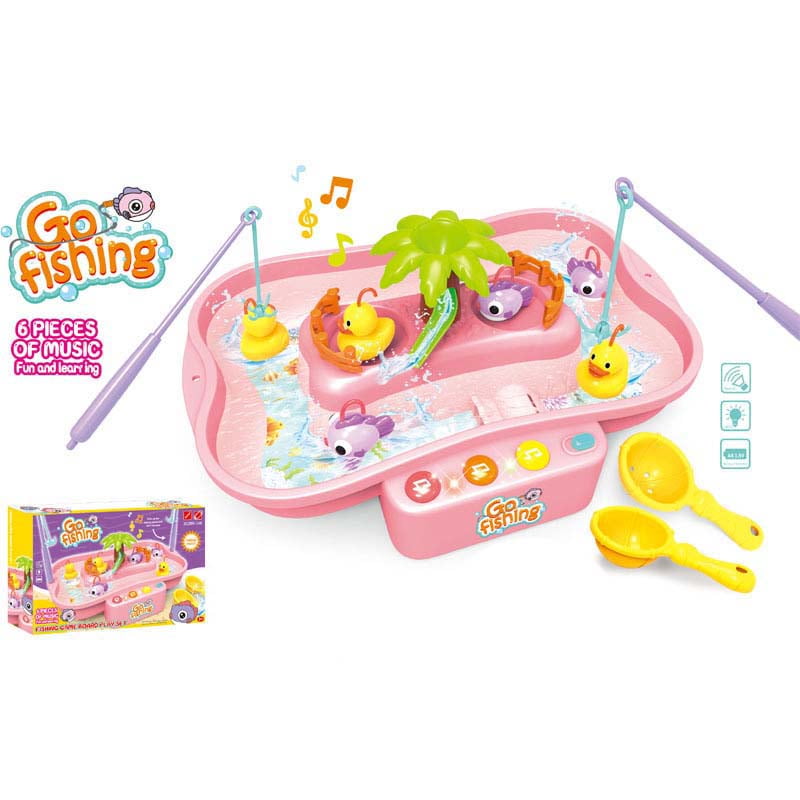 Crusec - Juguetes De Pesca Con Iluminación Y Música Para Niños Niñas