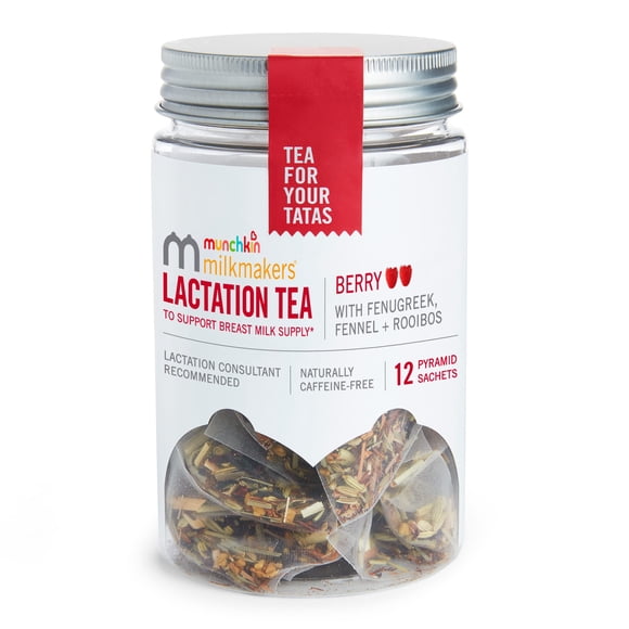 Lecheras para té de lactancia Munchkin® Milkmakers® Berry, 12 unidades