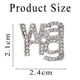 thumbnail image 3 of Pendientes de plata S925 con la letra King Wang, pendientes retro coreanos para mujer, pendientes europeos y americanos, joyería., 3 of 5