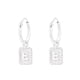 thumbnail image 1 of Aros de plata con la letra "E" colgante, 1 of 2