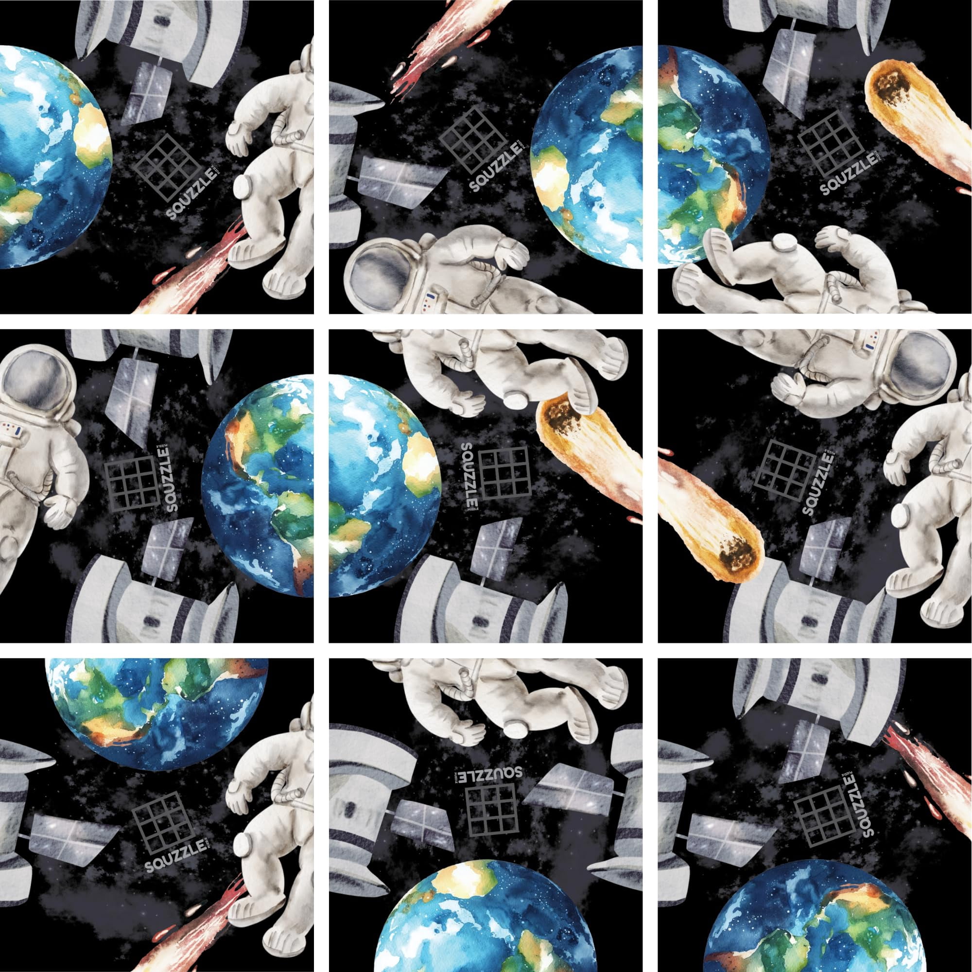 Juego De Rompecabezas Fun Squared Games Squzzle Puzzle De 9 Piezas