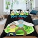 thumbnail image 2 of Rick y Morty: El Anime Conjunto de sábanas temático, trío de piezas, cómodo y amigable con la piel, diseño único, regalo de decoración para el hogar para familiares, amigos y fans,173cm *218cm, 2 of 6
