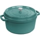 thumbnail image 1 of Horno holandés STAUB de hierro fundido, 7 litros, turquesa, fabricado en Francia, 1 of 5