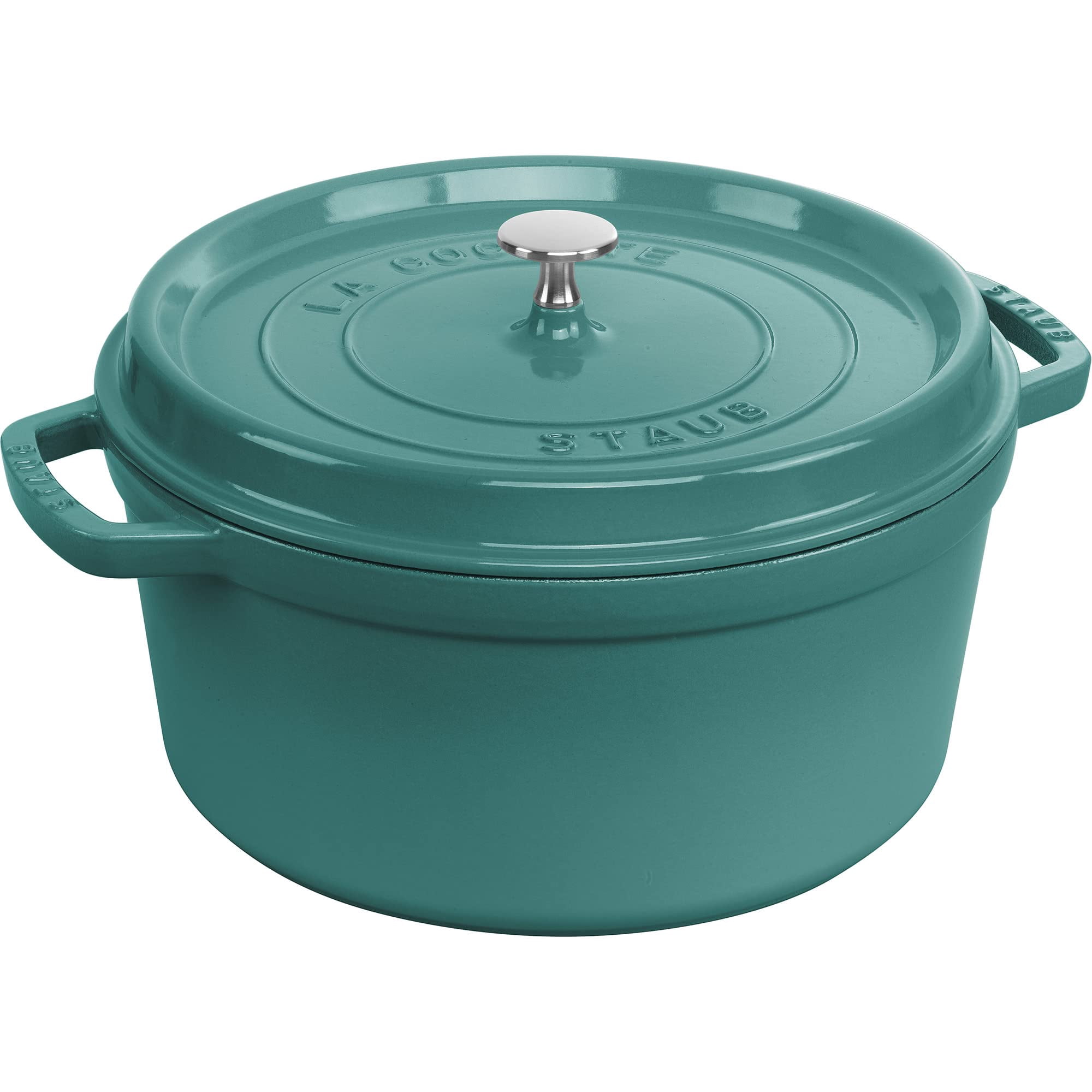 Horno Holandés Staub De Hierro Fundido, 7 Litros, Turquesa, Fabricado En Francia