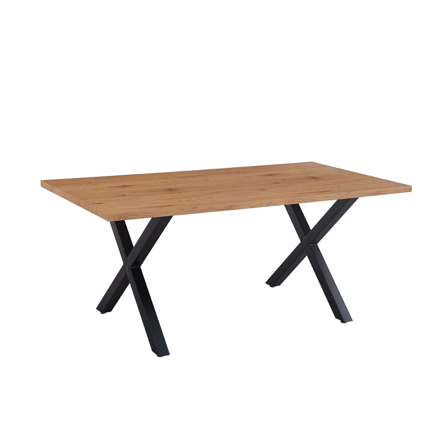 Habita2 Chile - Mesa Rectangular Simil Madera Cross Industrial 140 Cm