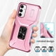 thumbnail image 2 of Funda Armada para Samsung Galaxy A34 5G con Tapa Deslizante y Soporte Magnético Giratorio Rosa, 2 of 5
