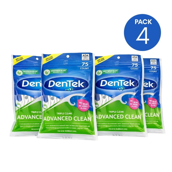 Pack x4 Hilo Dental DenTek Triple Clean 300 Count
