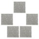 thumbnail image 4 of 5x Pegatinas De Pared 3D Autoadhesivas Papel De Pared De Ladrillo Panel De Espuma PE Plata, 4 of 5