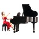 thumbnail image 3 of Escritorio De Escena De Figura De Pianista 1/64 Con Piano Pintado A Mano Para Accesorios De Decoración Rojo Negro, 3 of 5