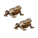 thumbnail image 4 of 2x Estatuas De Ranas De Latón, Figuras Artesanales Para La Mesa De La Fortuna, La Suerte Y La Riqueza, 4 of 5