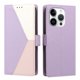 thumbnail image 4 of Cartera Plegable para iPhone 15 Pro Max, PU Tricolor con Ranuras, Morado, 4 of 6