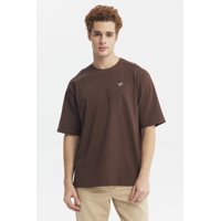 Fashionspark - Polera Hombre Label Pecho Chocolate