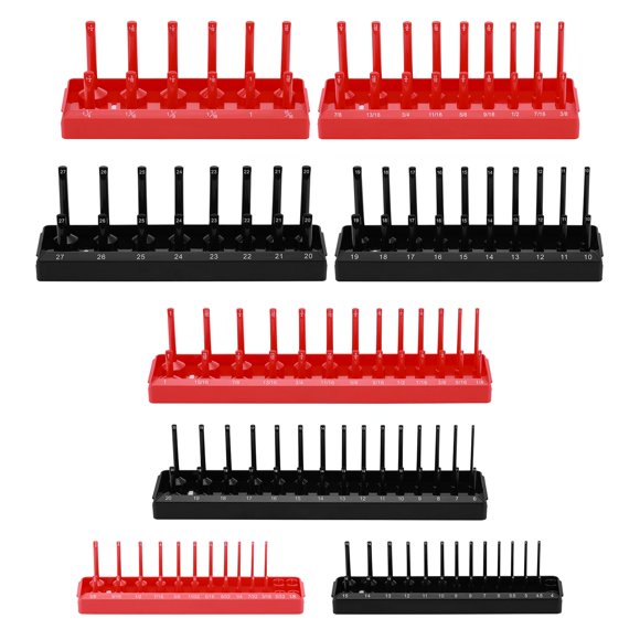 Organizador de Dados AIRTOON de 8 piezas SAE/Métrico Negro/Rojo