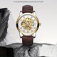 thumbnail image 4 of Reloj Automático de Esqueleto de Lujo para Hombre - con Tachuelas de Pedrería, Resistente Al Agua, Estilo Empresarial con Función de Cronómetro, Correa de Cuero Pu, 4 of 5