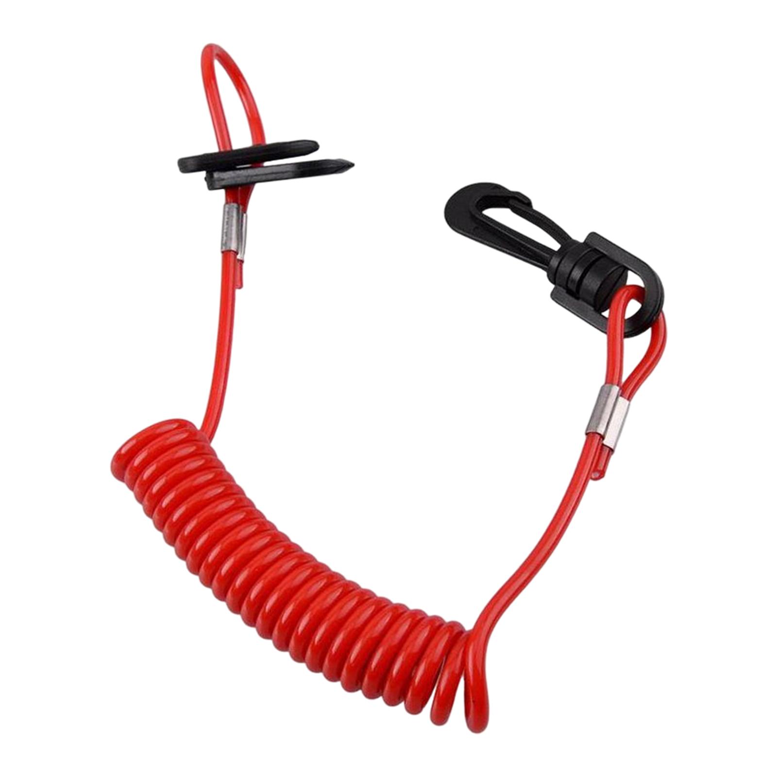 Magideal - Motorboat Kill Switch Key Lanyard Cord, Universal, Con , Surf Spring Rope Para Boat Durable Reemplaza Accesorio Fácil Instalación
