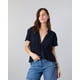 thumbnail image 1 of Blusa Mujer Escote V Crep Negro Polemic, 1 of 3