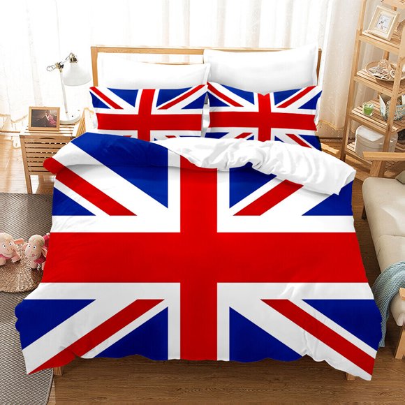 England Flag Duvet Cover Quilt Cover Set Pillowcase Bedding Set3-Piece Bedding Set (1 Duvet Cover + 2 Pillow Shams)