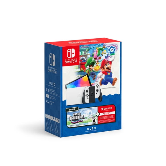 Consola Nintendo Switch OLED, Super Mario Bros. Wonder 3 Meses de Nintendo Switch Online