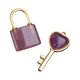 thumbnail image 1 of Juego De Colgante De Collar Con Llave De Pareja, Llave En Forma De Corazón Para Viajes En La Calle, Cumplea?os, Color Morado, 1 of 5