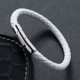 thumbnail image 2 of Pulsera de Caballero de Cuero White Space Elegante y Juvenil, 2 of 3