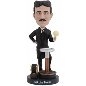 Royal Bobbles Nikola Tesla Bobblehead Con Una Bombilla Que B