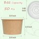 thumbnail image 2 of Vasos desechables para helado ESSENTIAL de 8 onzas con tapas, 50 unidades, 2 of 7