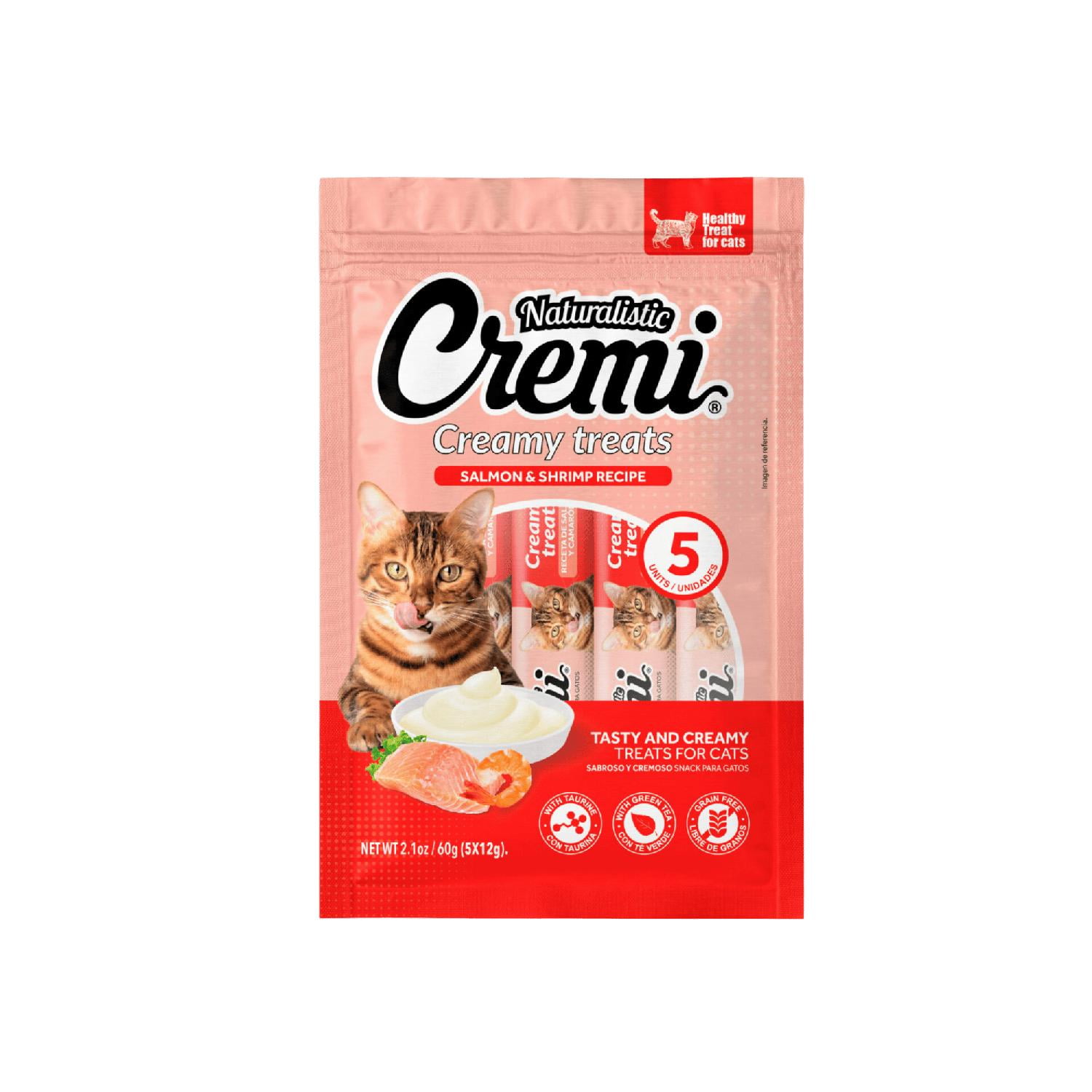 Snack Cremi Salmón Camarón Gato 5 Sachet 60g