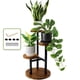 thumbnail image 1 of Soporte Para Plantas De Madera De Metal De 3 Niveles Para Interiores Y Exteriores, 1 of 8