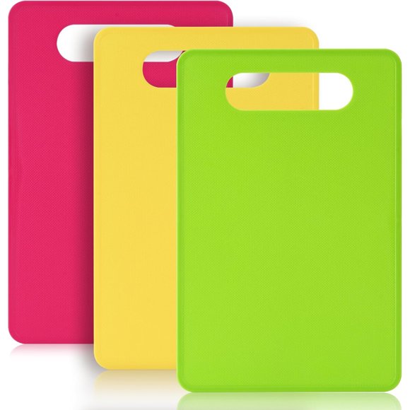 Luckyiren Plastic Cutting Board Set, paquete de 3 tablas pequeñas