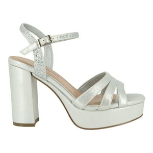 Sandalia Plataforma Isla Plateado Alquimia