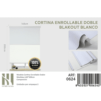 Mundo Shopping - Cortina Enrollable Doble Blakout Blanco 140X200Cm Iii Musas