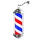 thumbnail image 4 of Poste De Barbero Giratorio, Letrero De Tienda De Peluquería Para Exteriores, 40cm, Rojo, Azul Y Blanco, 4 of 5