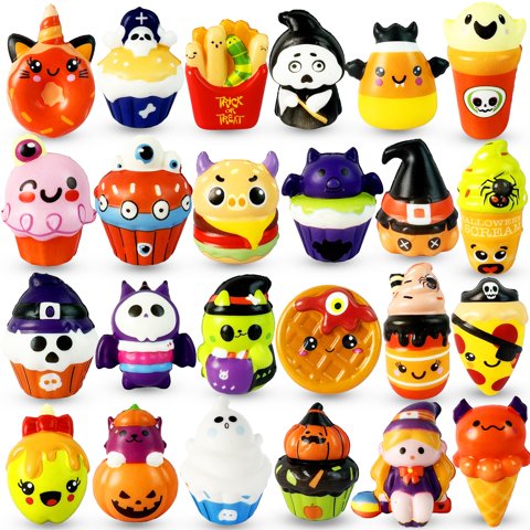 Vkovnis - Juguetes Blandos De Halloween Para Niños (Juego De 24 Piezas)