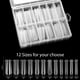thumbnail image 2 of Juego de 120 moldes dobles para uñas, moldes de extensión para uñas de gel, moldes de gel tipo ataúd para uñas acrílicas UV transparentes con escala de 12 tamaños y pinzas para uñas, pincel de gel, pu, 2 of 8