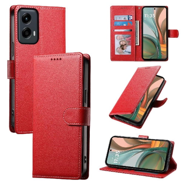 Funda para FOXDOCK Motorola Moto G Stylus 5G 2024– Cuero Premium, 3 ranuras para tarjetas, Protección contra impactos