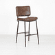 thumbnail image 1 of Taburete Alto Bronx Café Vintage con Patas Metálicas Negras, 1 of 7