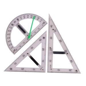 Magideal - Reglas Grandes De Geometría Matemática, Juego De Herramientas De Enseñanza De Matemáticas Geométricas, Suministros De Enseñanza Para Dibujo En Pizarra 3 Piezas