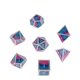 thumbnail image 5 of Dados Poliédricos De Metal De Varias Caras Para Escamas De Dragón DnD Pathfinder RPG Dados Rosa Azul Claro Azul, 5 of 5