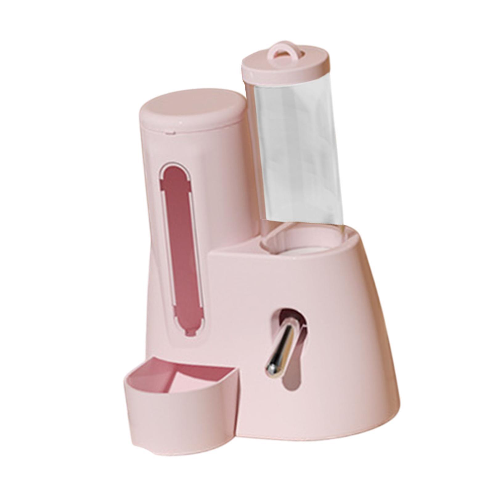 Magideal - Alimentador Automático De Hámster, Alimentación De Tazón Con Botella De Agua, Dispensador De Botellas Automático Multifuncional De Gran Capacidad 125 Ml